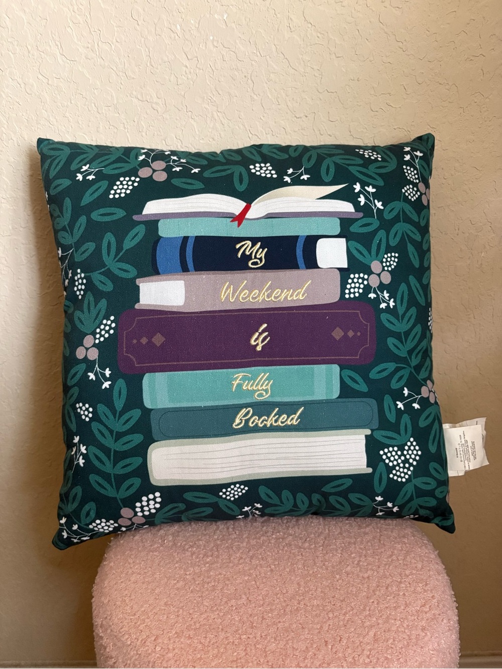 Bookish Throw Pillow